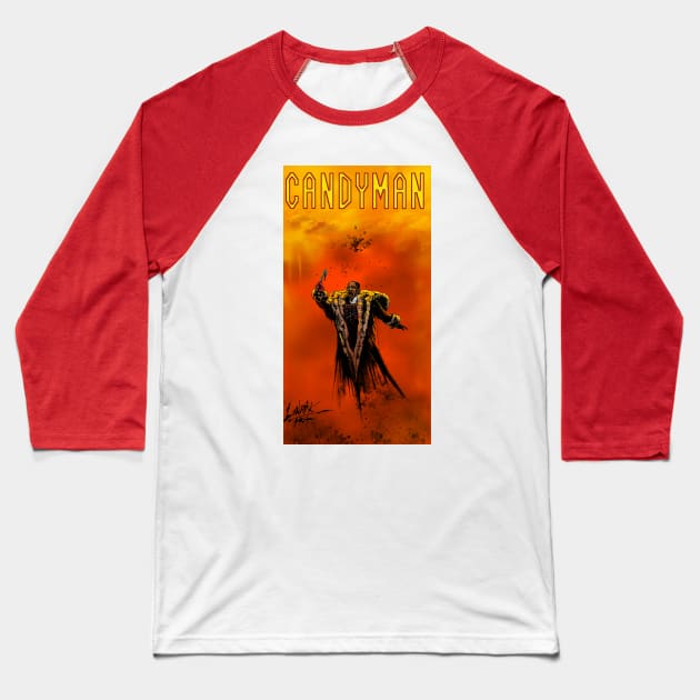 Candyman Baseball T-Shirt by Art Of Lunatik